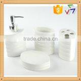 HOT Sale White Ceramic Bathroom Set,bathroom Accessories Set thumbnail-1