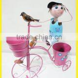 Hot Selling Product Metal Boy Planter With Bicycle thumbnail-1