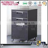 China Waterproof File Storage Cabinet Blue 3 Drawer Mobile Pedestal Cabinet in Stock thumbnail-4