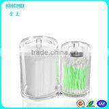 Red Acrylic New Product Round Swab Box,toothpick Box With Lid thumbnail-6