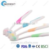 long rubber handle teeth whitening soft nylon bristle adult toothbrush