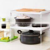 Foldable Plastic Table Storage Shelf Multipurpose Storage Racks thumbnail-5