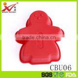Hot Sale CBU07 The Gingerbread Man Cake Mold FDA Silicone Material thumbnail-1