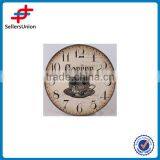 Wooden Clock With Coffee Cup Design thumbnail-1