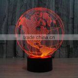 Earth Globe 3D Touch Control LED Desk Night Light Map of America/European Home Decor Bedroom thumbnail-2