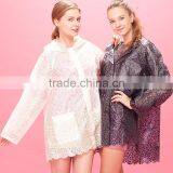 Wholesale Eva/tpu Raincape Women Lace Raincoats thumbnail-2