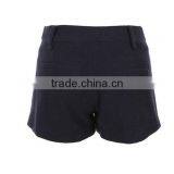 Office Ladies Elegant Tight Fit Black Shorts thumbnail-2