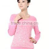 Top Brand 100% Cotton High Quality Men And Women Thermal Underwear Wool Warm Inside Jacquard Long John thumbnail-4