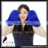 CX-A-60K Hand Knitted Elastic Genuine Women Mink Fur Gloves thumbnail-1