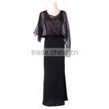 Full Length Chiffon Orange Colored Sexy One Piece Style Evening Dress thumbnail-2