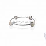 Sterling Silver Bracelets With White Moonstone Gemstone thumbnail-1