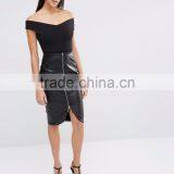 OEM Service Custom Design Women Bodysuit Sexy Off Shoulder Cotton&Spandex One Piece Bodysuit Underwear thumbnail-5