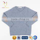 Grey Quality Cashmere Crew Neck Hand Knit Kids Sweaters thumbnail-1