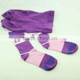 Purple Long Socks For Girl Tights Lady Strip Tight Socks thumbnail-2