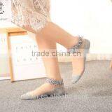 WS-48 Woman Japanese Sweet Lace Flowers Ultra-Thin Crytstal Silk Transparent Upper Cotton Bottom Princess Socks Ladies thumbnail-2