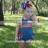 2017 Newborn Baby Girls Rompers Toddlers Kids 4th Of July Clothing American Style Bloomers thumbnail-1