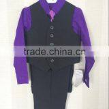 Latest Design High Quality China Formal Boy Vest Waistcoat Suit Factory thumbnail-2