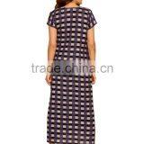 Casual Purple Blended Yoke Gown thumbnail-3
