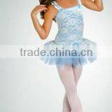 2014new Design Girls Practice Skirt Blue---hot Practice Skirted Leotard - Hot Kids Practice Dance Costume -children and Adults thumbnail-1