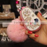 Stylish Diamond Key Holder Leather Wallet Case for Keys thumbnail-2