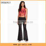 Fashion Black Lace Fishtail Swing Long Pants Design for Woman thumbnail-1