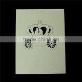 Paper Wedding Party Name Place Cards Crown Hollow Pale Yellow thumbnail-2