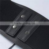 High Quality Black PU Leather Elastic Ladies Wide Waist Elastic Belts thumbnail-2