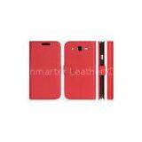 Soft Leather Wallet Phone Cases Red For Samsung Galaxy Grand 2 G7105 thumbnail-1