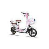 Pedal Assist Electric Bike Pink Beach Cruiser Motorized Bike For Two Passengers thumbnail-1