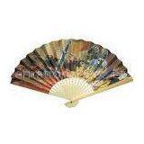 Unique Design Printed Bamboo Paper Fans For Promotion , Gifts , Souvenir Artistical