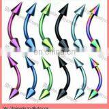 Fashion Titanium Plated Eyebrow Barbell Rings Body Piercing Jewelry thumbnail-1