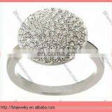 Beautiful Pave' Circle Ring Jewelry Rings in Silver With Clear Micro Gems thumbnail-1