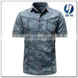in Stock Items Latest Fashion Cotton Denim Shirt thumbnail-3