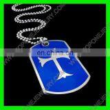 2014 Latest Design Blue Color Cross Dog Tag 2014 New Coming Products Fashion Jewelry China Best Steel Jewelry Manufacturer thumbnail-1