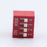 Source Enterprise DS-04 Red 4 Bit Code Switch 2.54MM Pitch 8 Pin DIP Switch thumbnail-2