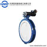 DN1200 48inch PTFE Fully Coated Worm Gear Double Flange/flanged Butterfly Valve thumbnail-1