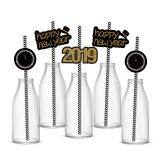 ST043 New Year Occasion Party Decoration 36 Pcs 2019 Happy New Year Party Paper Straw thumbnail-1