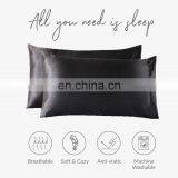 High Quality Black Polyester Fabric Home Silky Smooth Comfort Queen Satin Pillowcase thumbnail-3
