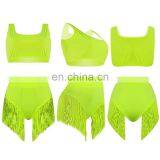 RST New Fashion Fluorescence Green Tassel Bikini Custom Logo Bikinis 2020 Women Swimwear Beachwear Buckle Swimwear thumbnail-7