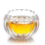 Double Walled Glass Tea Cup With Line Heat-resistance