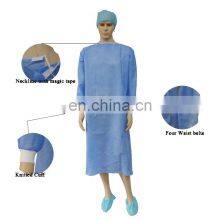 Operation Theatre Medical Disposable Surgical Isolation SMS Nonwoven Gowns thumbnail-1