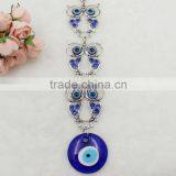 Islamic Owl Pendant Car Hanging With Glass Blue Evil Eye Beads thumbnail-1