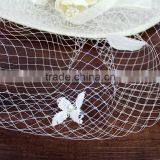 Fashionalbe Design Lace Cover Sinamay With Veil Fascinator Church Hat thumbnail-6