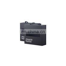 Matte Black Custom Box With Window Hollow Out Package for Gift 3 Bottles Wine Packing Box Ribbon Handle Box for Products thumbnail-3