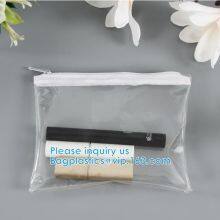 Biodegradable Custom Logo Travel Vinyl Waterproof Beach Zipper Cosmetic Bag TPU PVC Toilet Wash Bag