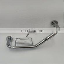 Bathroom Stainless Steel Shower Handicap With Brass Soap Dish Basket Safe Grab Bar thumbnail-4