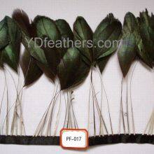 Stripped Black Rooster/coque/cock Tail Feather Fringe From China
