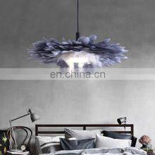 Feather Lamp Shade Romantic Dream Chandelier LED Lamp Bedroom Living Room