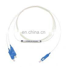 Оптический волоконный PLC-сплиттер 1X2 с разъемами SC, одномодовый миниатюрный трубчатый оптический волоконный сплиттер thumbnail-2