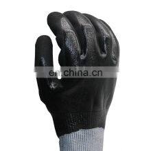 Double Dipped Sandy Nitrile Finish Gloves Nitrile Coated Safety Work Gloves Waterproof thumbnail-4